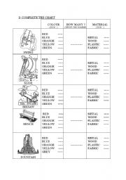 English worksheet: Park report