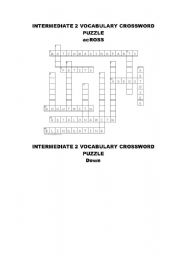 English Worksheet: Vocabulary Crossword Puzzle-Relationships and ADj to describe people