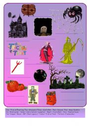 English Worksheet: Halloween Pictionary 2 (15-08-08)