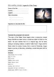 English Worksheet: The Water Horse (movie guide)