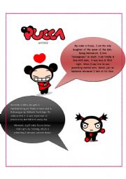 English Worksheet: Reading about Pucca & Garu