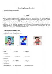 English Worksheet: Mulan