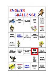 English Worksheet: Board Game