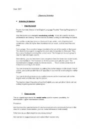 English Worksheet: classroom activities