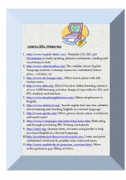 Useful ESL websites for Teachers