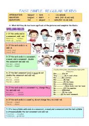 English Worksheet: past simple regular verbs 17.08.08