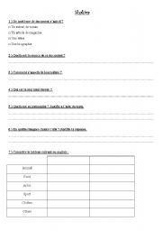 English Worksheet: inerview about what Shakira likes and dislikes / questions