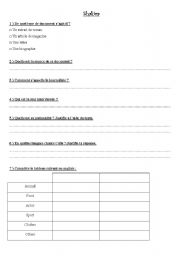 English worksheet: inerview about what Shakira likes and dislikes / questions