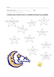 English Worksheet: Countable and Uncountable Nouns