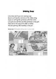 English worksheet: Mking Soup