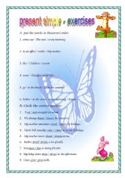 English Worksheet: present simple-exercise