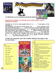 English Worksheet: tv programmes