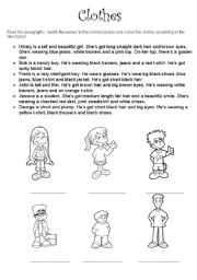 English Worksheet: Clothes