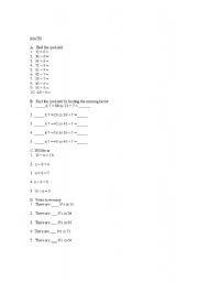 English worksheet: Mathematics (Basics)