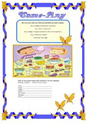 English Worksheet: Some-Any