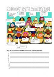 English Worksheet: NOBODY PAYS ATTENTION