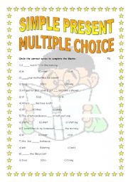 English Worksheet: Simple Present/ Multiple choice 16-08-08