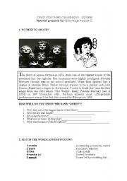 English Worksheet: crazy little thing (Queen)