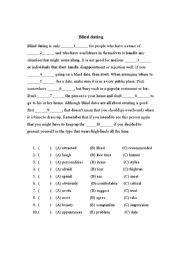 English Worksheet: Blind Dating