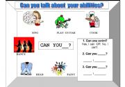 English worksheet: Making question with Can you____?