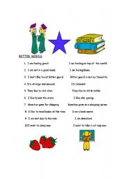 English Worksheet: A BETTER WAY TO SAY..