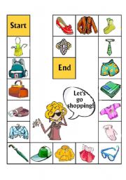 English Worksheet: Lets go shopping!