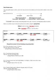 English Worksheet: Past prefect continuous structure and blank fill