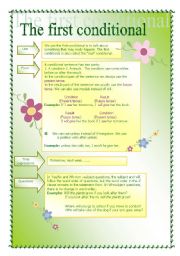 English Worksheet: The first conditional