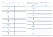 English Worksheet: plural of nouns