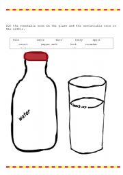 English worksheet: countable uncountable