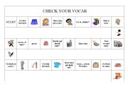 English Worksheet: Simple board game