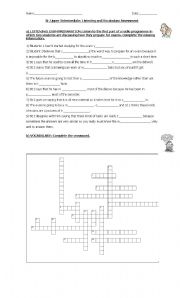 English worksheet: education