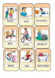 English Worksheet: Action cards