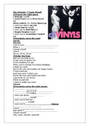English Worksheet: Song-I touch myself