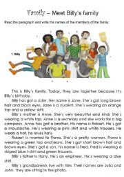 English Worksheet: Family