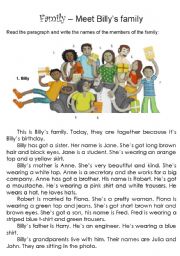 English Worksheet: Family