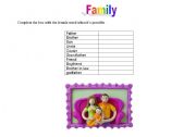 English worksheet: Family