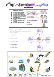 English Worksheet: Adjectives_Fact Sheet_Exercises