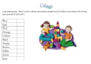 English worksheet: Colours