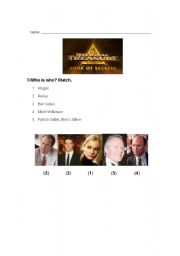 English Worksheet: National Treasure 2: Book of  Secrets