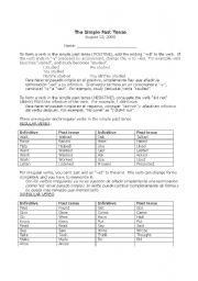 English Worksheet: Simple Past tense