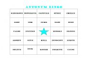 English Worksheet: Antonym Bingo Card 1
