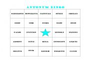 English worksheet: Antonym Bingo Card 1