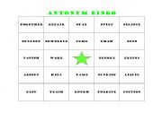 English Worksheet: Antonym Bingo Card 2
