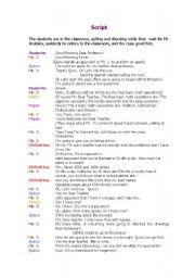 English Worksheet: Chavo del Ocho Script