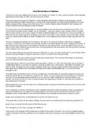 English worksheet: Reading Activity