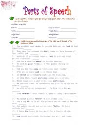 parts of speech worksheets grade 7 pdf