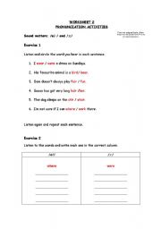 English Worksheet: Phonetics