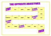 English Worksheet: the opposite adjectives game