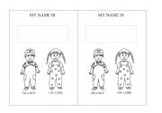English Worksheet: WRITE YOUR NAME AND COLOUR BOY OR GIRL.